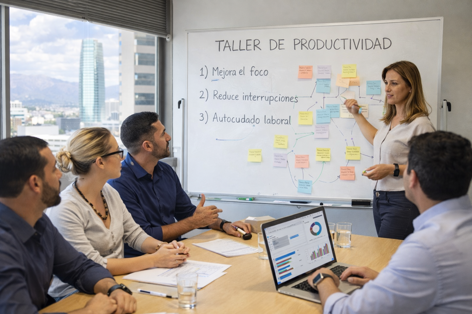 Taller de productividad laboral para empresas con enfoque en trabajo en equipo y bienestar organizacional de Somosbienestar